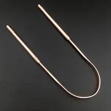 Язык из нержавеющей стали скребок удалить плохой дыхательный язык щетка очистка полости рта ИНСТРУМЕНТ серебро, розовое золото