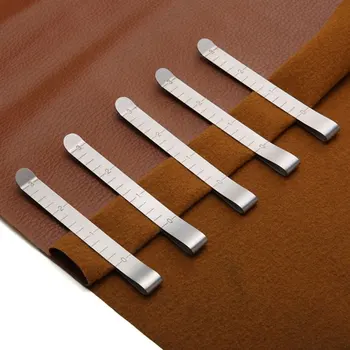 

20pcs Metal Sewing Crimping Clip Stainless Steel Hemming Clips With Built-in Ruler Cloth Measurement Ruler for DIY Accessories