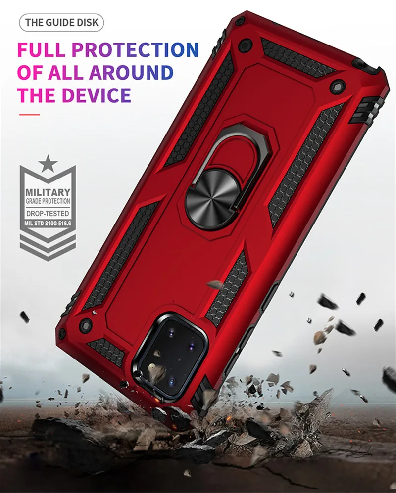 Samsung Galaxy Note 10 Lite Case Magnet Car Ring Stand Holder Cover Samsung Note10 lite A81 M60S Coque funda capa