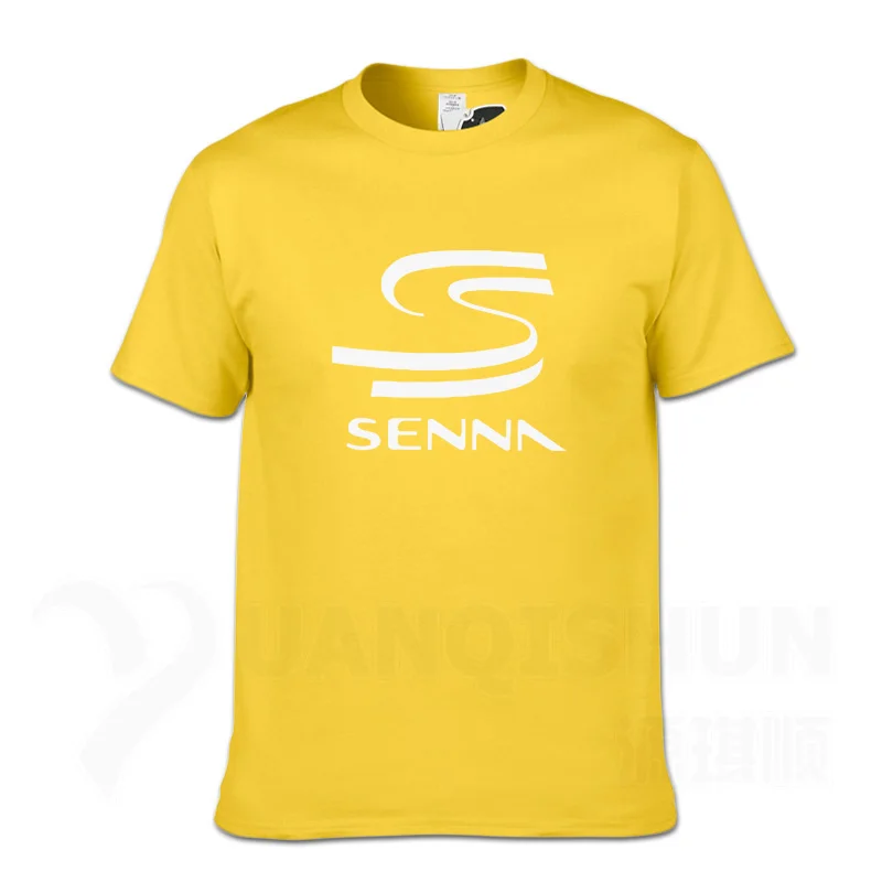 Yellow 1 Мужская футболка HERO F1 AYRTON SENNA, мужские футболки, мужская хлопковая футболка с коротким рукавом, Мужская Футболка, большой размер, Camiseta Hombre - Цвет: Yellow 1