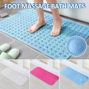 

1PC Foot Massage Bath Mats Large Strong Suction Anti Slip Shower Mats Bathroom PVC Foot Massage Mats 69cm X 37cm