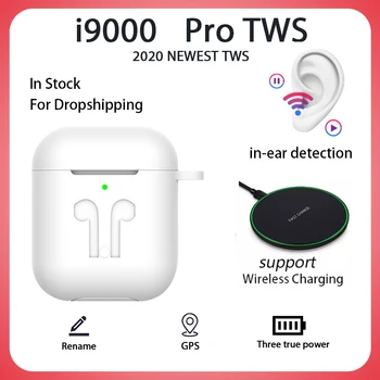 

I9000 Pro TWS 1:1 Air 2nd Bluetooth Earphone Wireless Headset Rename Position Earbuds I200 Auriculares Fone De Ouvido GPS