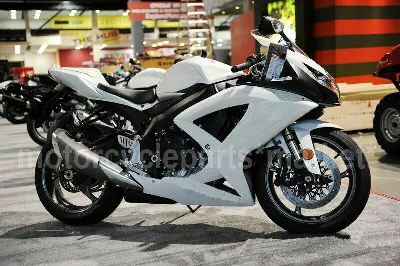 Белый Полный мотоцикл обтекатель для Suzuki GSXR600/750 2006-2007 GSXR600 GSXR750 06 07 ABS пластик инъекции кузова