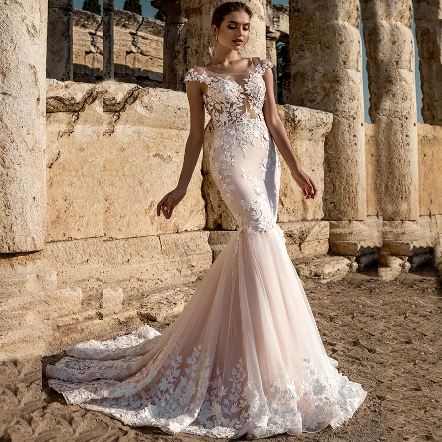 2019 очаровательный квадратным вырезом плюс Размеры свадебное платье Vestido De Noiva Рубашка с короткими рукавами Бисер блестками шифоновое