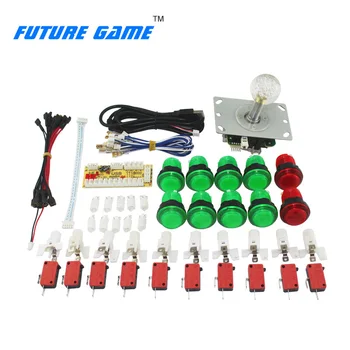 

Arcade control panel kit zero delay green button 5p joystick micro switch for diy game kit