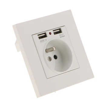 

Wall Socket Plug with USB Receptacles Charger with Duplex Charging Port FR