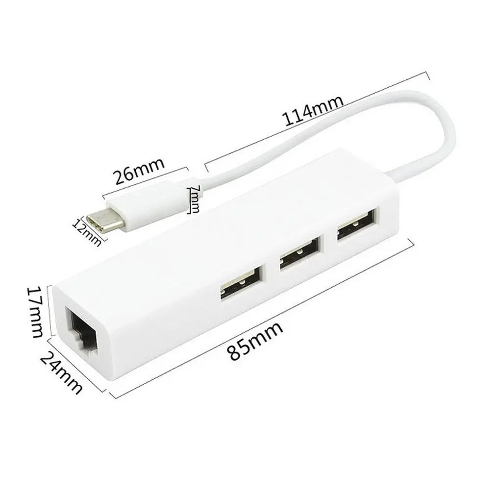 USB 3 порта USB3.1 концентратор type C для Ethernet LAN RJ45 сетевой адаптер