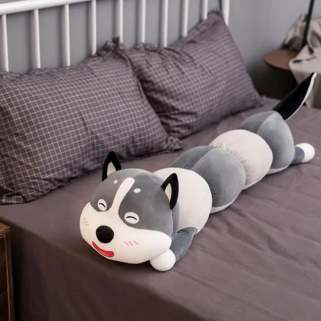 1pcs 80/100/120/150/180cm Creative Caterpillars Series Husky Doll Girls' Long Super Soft Sleeping Pillow