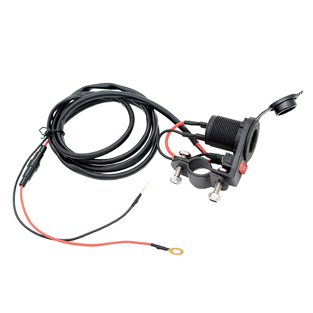 Cigarette Lighter with On-Off Switch for Motorcycle Motorbike Auto