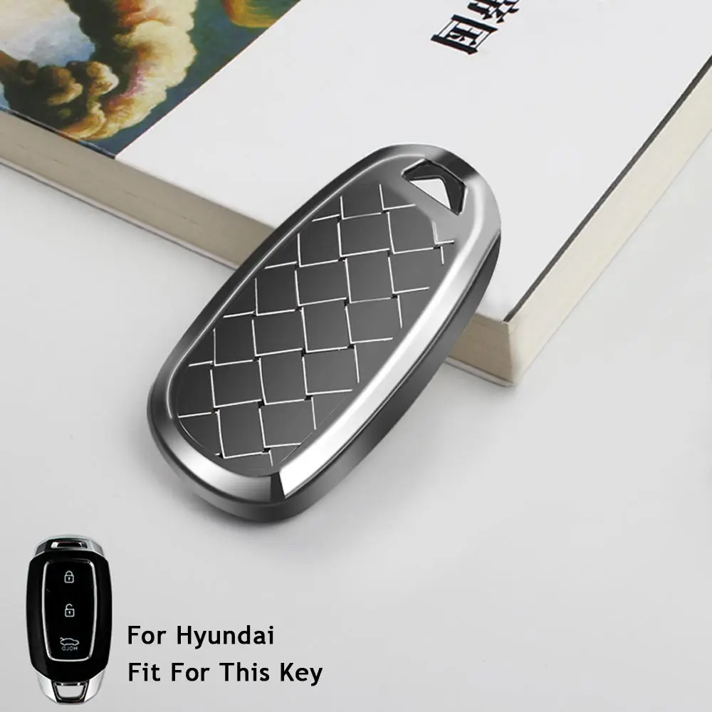 3 кнопки умный дистанционный Брелок чехол для hyundai La festa kona /Ix35 Solaris Azera Elantra автомобильный ключница, чехол, кошелечного типа - Название цвета: Option 1