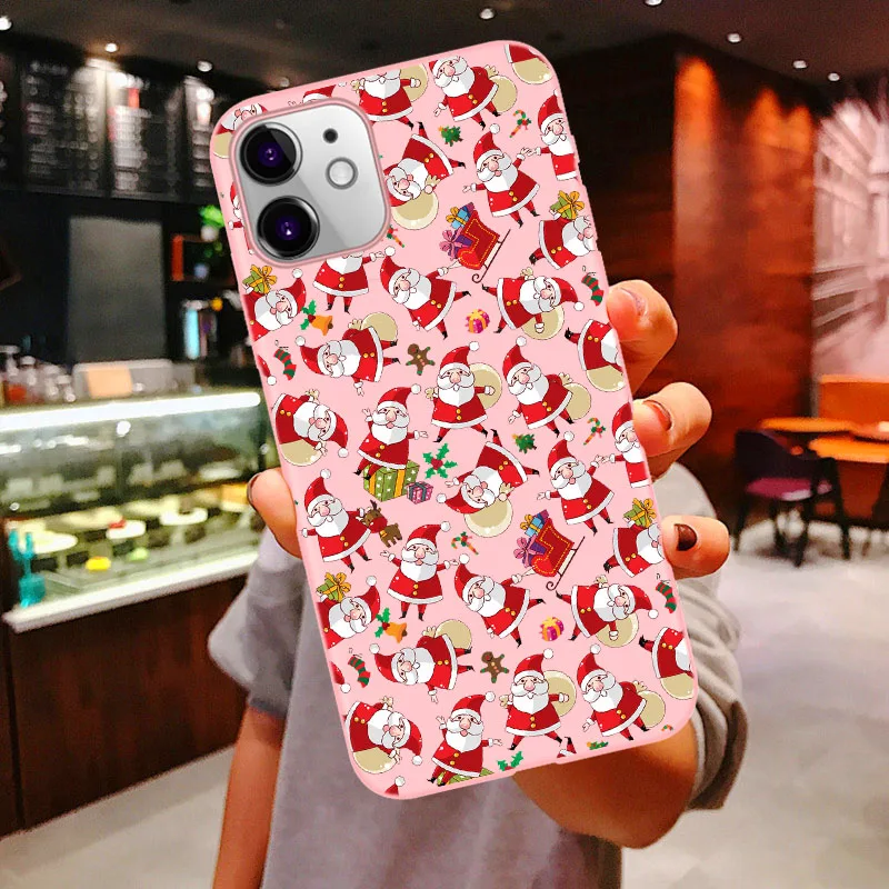 Веселый Рождественский чехол Vogue girl для iPhone 11 Pro Max новогодний розовый мягкий чехол для iPhone X 6 6S 7 8 Plus Xs XR XS MAX - Цвет: PINK TPU