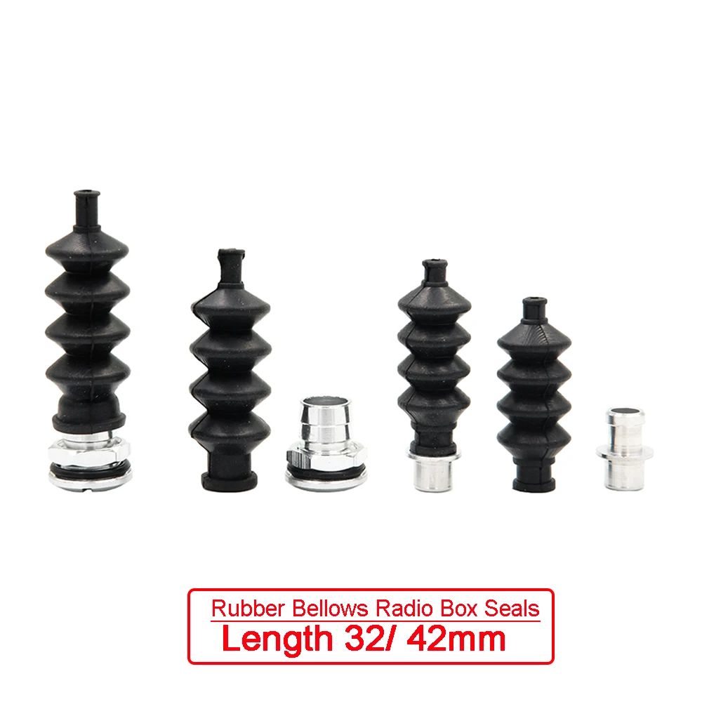 2PCS Aluminium Fittings and Rubber Bellows Radio Box Seals Ideal For