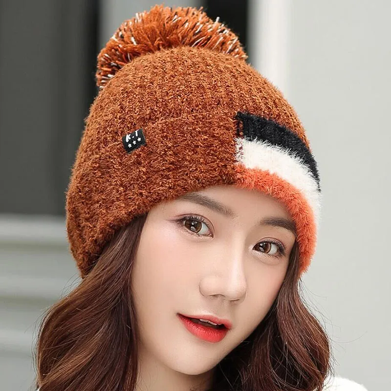 SUOGRY модная зимняя шапка Skullies Beanies зимняя теплая шапка с помпоном женская вязаная шапка s женская уличная теплая шапка для отдыха