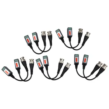 

10x Camera CCTV BNC CAT5 Video Balun Passive Transceiver Cable Adapter Connector