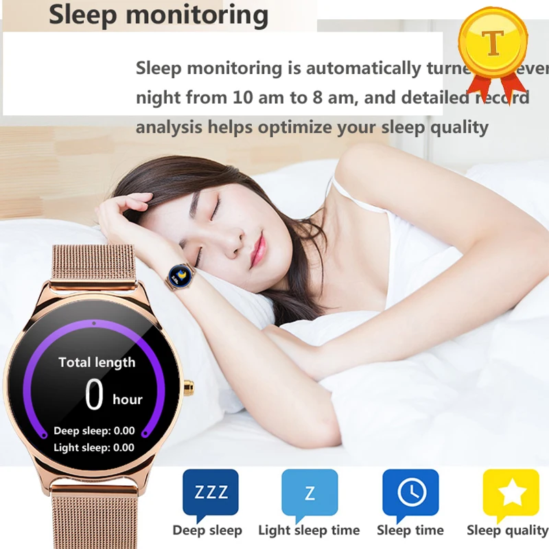 Лучший подарок для жены подруги кожаный ремешок bluetooth браслет Смарт-часы подключение к динамику телефон часы группа спортивные часы шаги