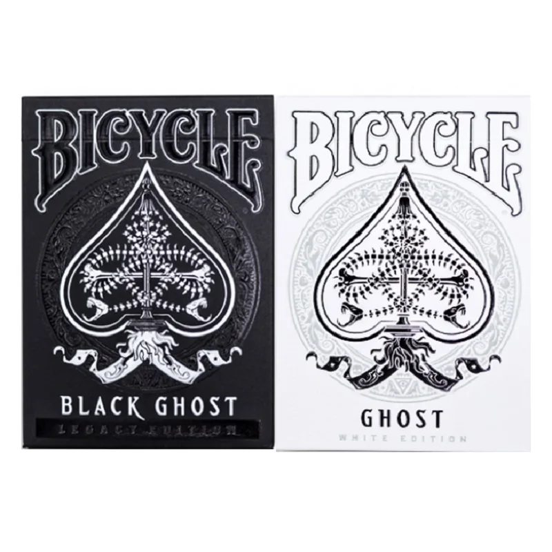 Bicycle Ghost Legacy Edition Playing Cards Ellusionist Black/White Deck