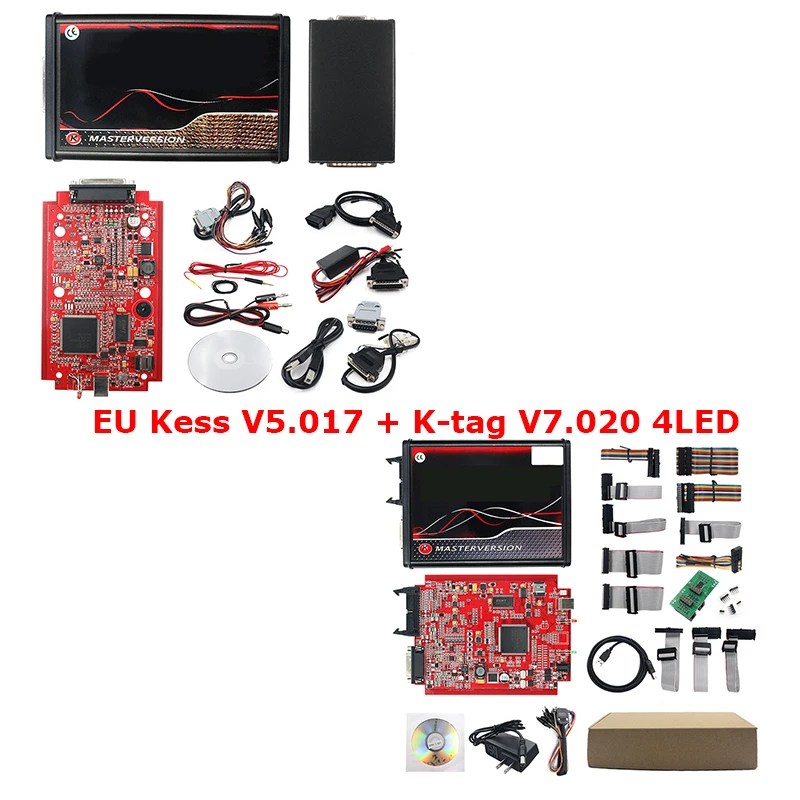 Free 2.80 Online EU Red Kess V5.017 Ktag V7.020 OBD2 ECU Chip Tuning Tool Kess 5.017 K-tag 7.020 BDM Frame Master ECU Programmer buy car inspection equipment Code Readers & Scanning Tools