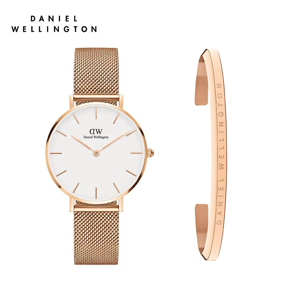 Комплект: часы Daniel Wellington Petite Melrose 32 мм и браслет Classic Bracelet размер S | Наручные