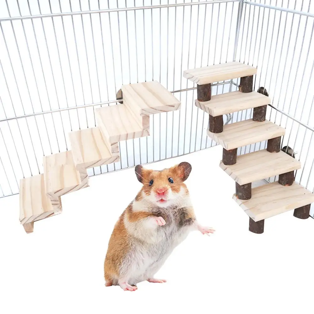 font b Pet b font Hamster Mouse Bird Wooden Bridge Climbing Ladder Exercise Game Stairs