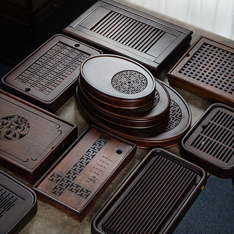 Поднос из натурального бамбука деревянный поднос для чайного столика