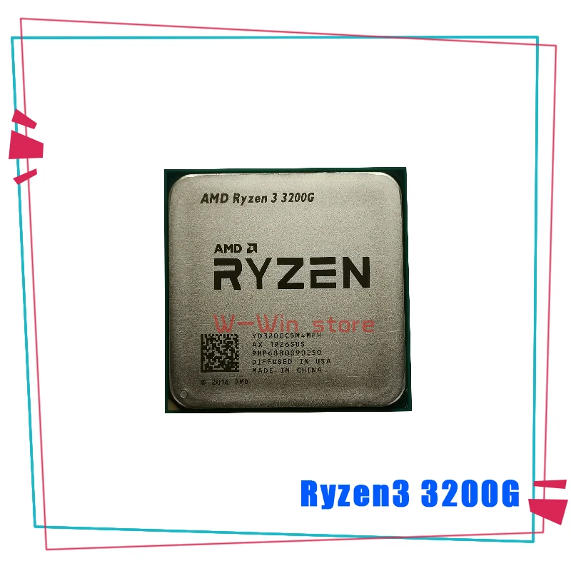 Процессор AMD Ryzen 3 3200G R3 3200G 3,6 GHz Quad-Core Quad-Thread 65W cpu Процессор L3 = 4M YD3400C5M 4M FH Socket AM4 с охлаждающим вентилятором