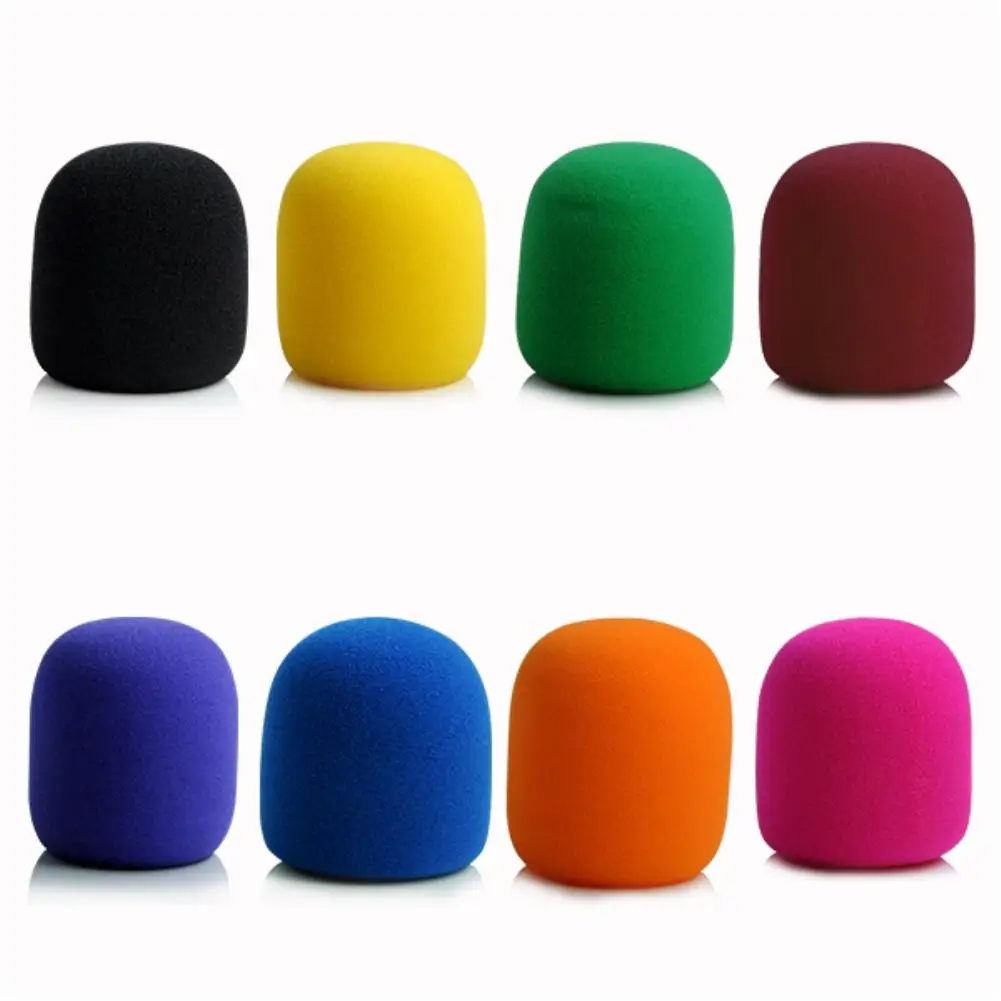 Protector de parabrisas para Karaoke y DJ, 8 piezas, 8 colores, esponja de micrófono
