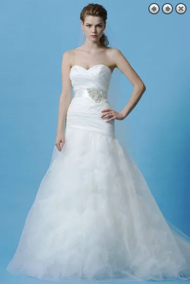 

Free shipping hot 2020 designer bridal gown brides white long dress Removable belt plus size sweetheart elegant wedding dresses