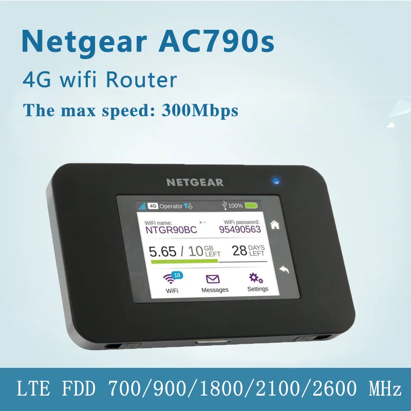 Разблокированный б/у Wi-Fi-роутер NETGEAR AC790S Cat6 2CA 300 Мбит/с 4G беспроводная мобильная