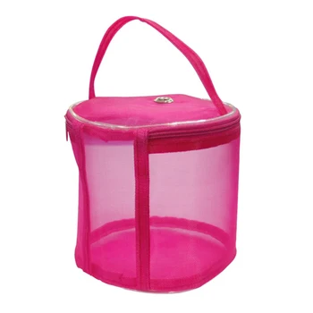 

New-DIY Craft Nylon Yarn Case Organizer Storage Baskets Knitting Yarn Round Bags Traveling Sewing Tools Sewing Accessories Rose
