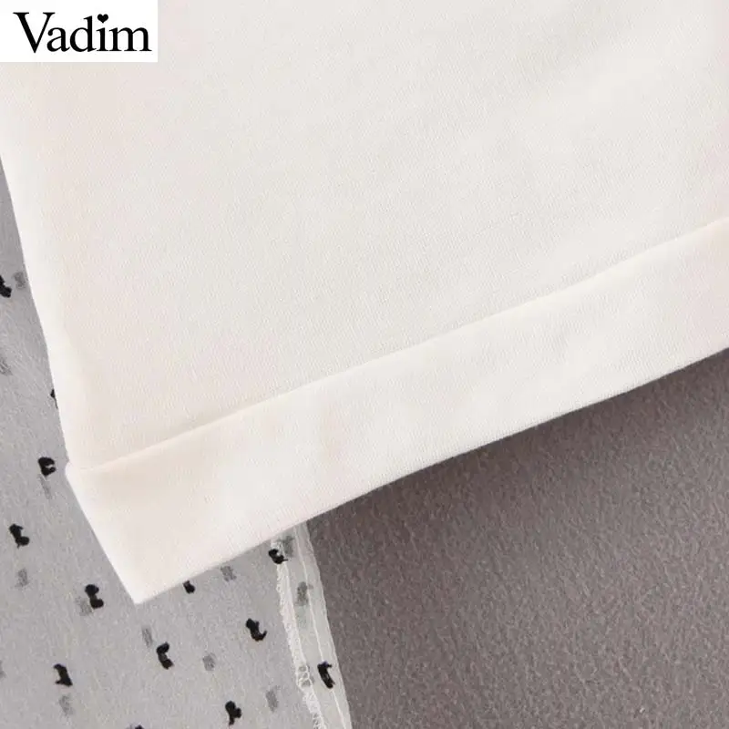 Женское элегантное платье vadim органза короткая блузка облегающие эластичные «три четверти»; рубашки с буфами на рукавах Женский Повседневный детский топ-футболка с коротким рукавом с изображением blusas LB611