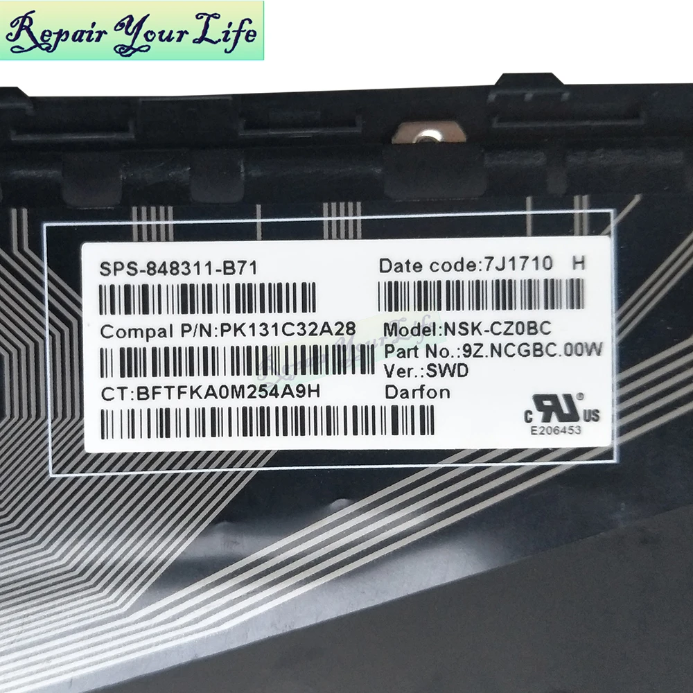 Teclado do Portátil para hp Zbook 17 sp Preto Espanhol Apontando Cinza Quadro Backlight Nsk-cz0bc Venda Quente 848311-b71 15 g3 g4 - Imagem 5