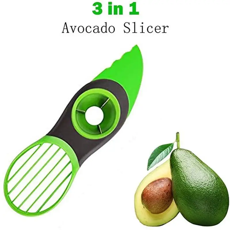 Многофункциональный нож 3 в 1 слайсер для авокадо инструменты резки пластиковый