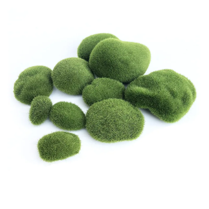 

2Pcs Simulation Moss Stone Landscape Plant DIY Decoration for Window Hotel Home Office Wall Decor
