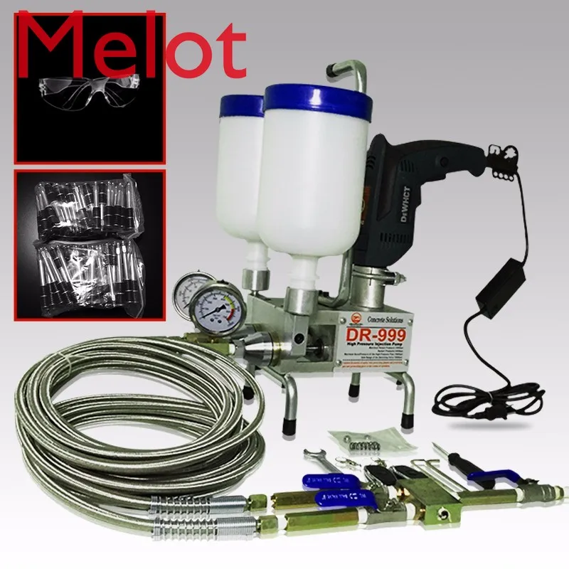 

SLAB LIFT Epoxy Injection pump Polyurethane Foam remote control Grouting Dual Element!! Water Stop concrete repair Machine