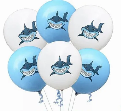 День рождения набор Морская Акула латексный шар воздушный фольгированный шар малыш Акула тематическая вечеринка на день рождения Декор торт Топпер бумажный баннер поставка
