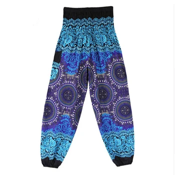 

Printing Baggy Boho Harem Pants Women Casual Loose Pants Pilates Trousers Summer Ladies Cotton Beach Pants