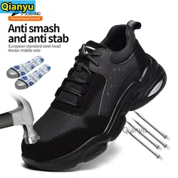 Chaussures de travail légères pour hommes, souliers de protection, semelle souple en Pu, anti écrasement, sécurité, anti perçage, nouvelle collection 2021 