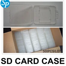 Чехол для карт памяти SD s box, тонкий чехол для карт sd, пластиковый защитный чехол для SD 128 ГБ, 500 шт./лот, Прямая поставка