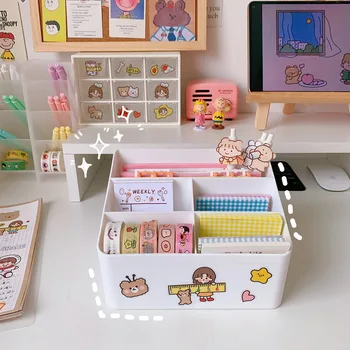 

INS Online Celebrity Simple Desktop Storage Box Students Dormitory Cosmetics Finishing Box Cotton Swab Cotton Puff Debris Storag