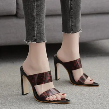

New pattern Europe and America Superior quality sexy ladies shoes 11CM transparent sandals Fashion Show Nightclub 34-38 39