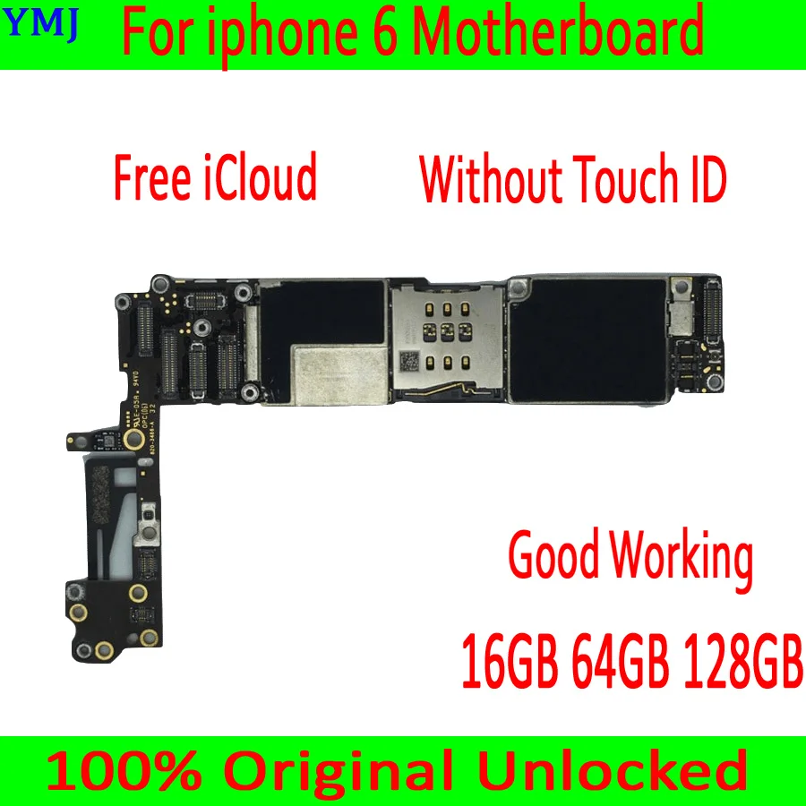 100% оригинальная разблокированная материнская плата для iphone 6 4 7 дюйма с/без Touch ID