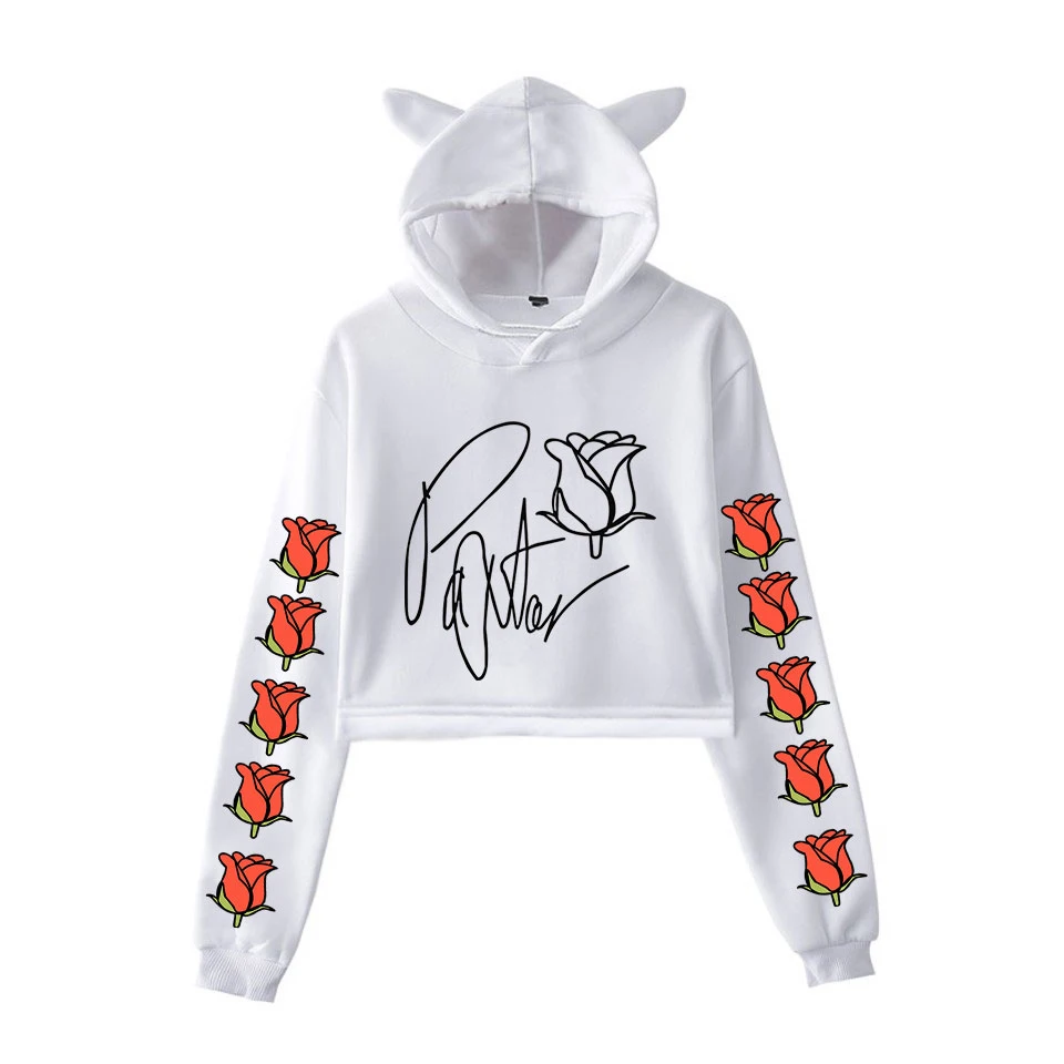 Женская толстовка с капюшоном и кошачьими ушками принтом|Толстовки свитшоты| |