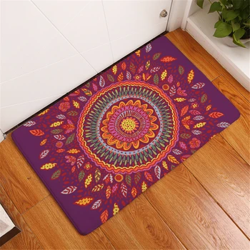 

Bohemian Mandala Flower Doormat Entrance Door Floor Mat In The Hallway Outdoor Anti-Slip Bathroom Kitchen Carpet Rug Bedroom Mat