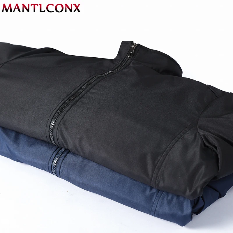 MANTLCONX, мужские зимние куртки, толстая парка со стоячим воротником, мужские пальто, повседневные теплые флисовые хлопковые мужские куртки, Мужская одежда, 4XL 5XL