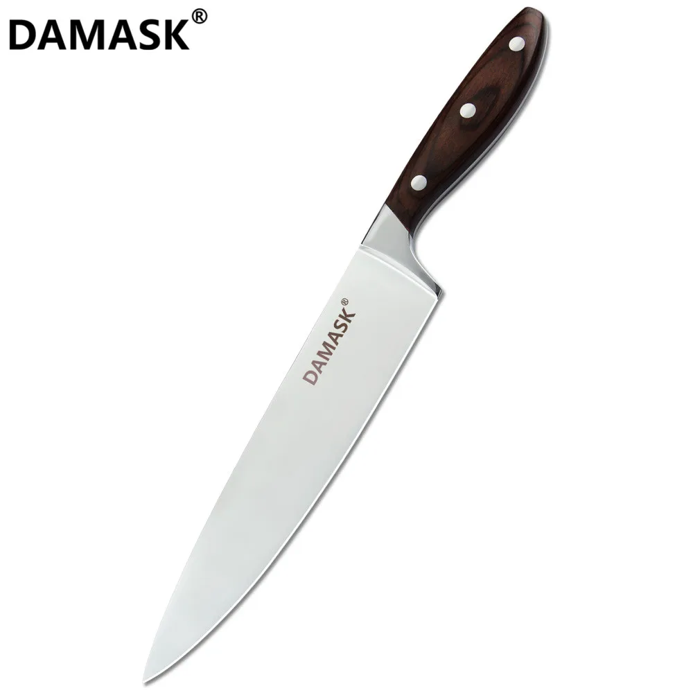 8 inch Chef knife Дамасский шеф-повар Santoku Универсальный нож 5 7 8 дюймов мясной овощной нож высокого качества из нержавеющей стали кухонный нож Кливер кухонная утварь - Цвет: 8 inch Chef knife