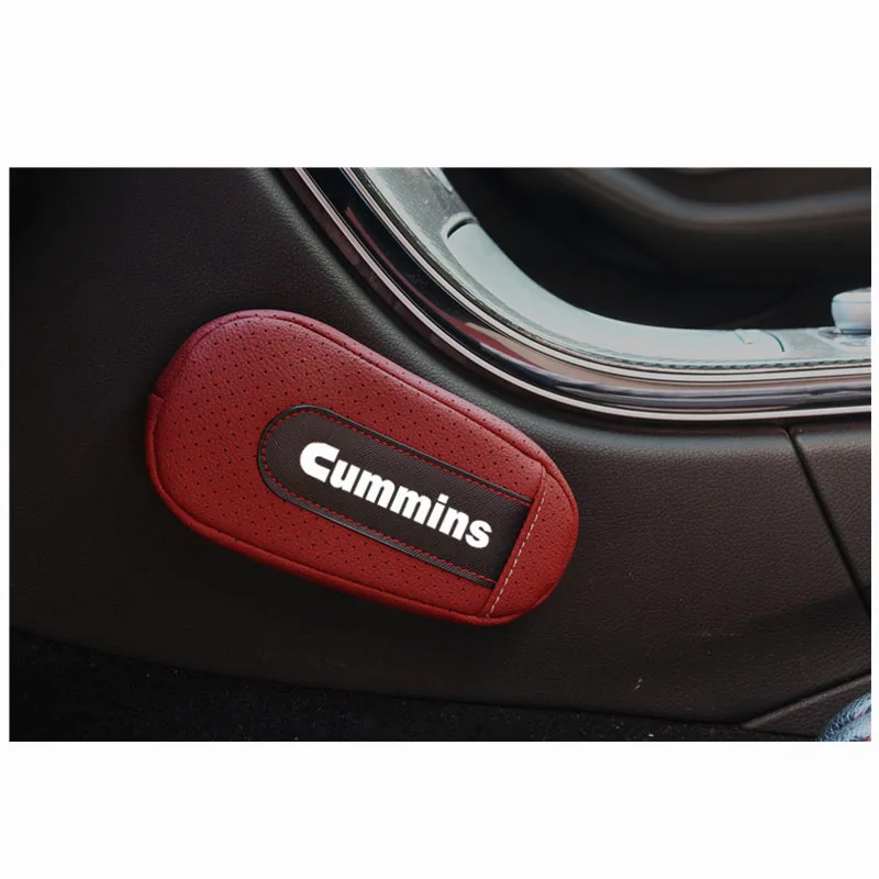 redwhite Для Cummins Dodge Ram стильная и удобная подушка для ног наколенник подлокотник аксессуары для салона автомобиля - Название цвета: redwhite