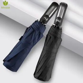 

Hot Wind Resistant Folding Automatic Umbrella Rain Women Auto Luxury Big Windproof Umbrellas Rain For Men Black Coat 10K Parasol