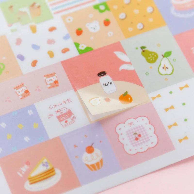 4Pcs/Pack Life is a little sweet series stickers For Kids DIY Diary Scrapbooking Photo Ablums