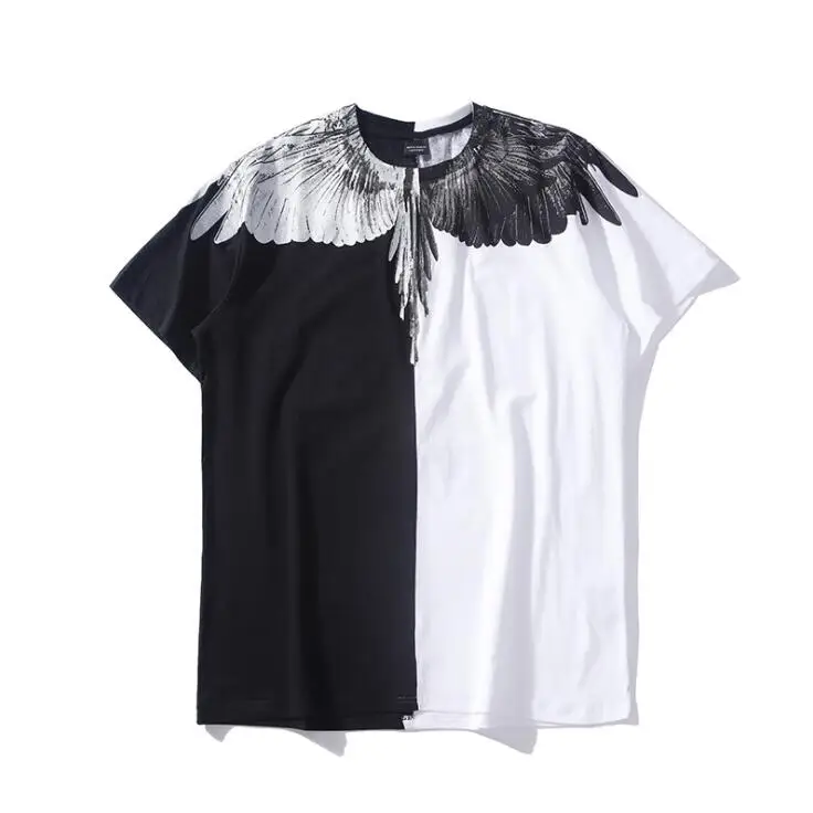 

Italy Brand County Of Milan Feather Wings MB Marcelo Burlon T-shirts Summer Men‘s’ & Women Fashion Marcelo Burlon T-Shirts 2019