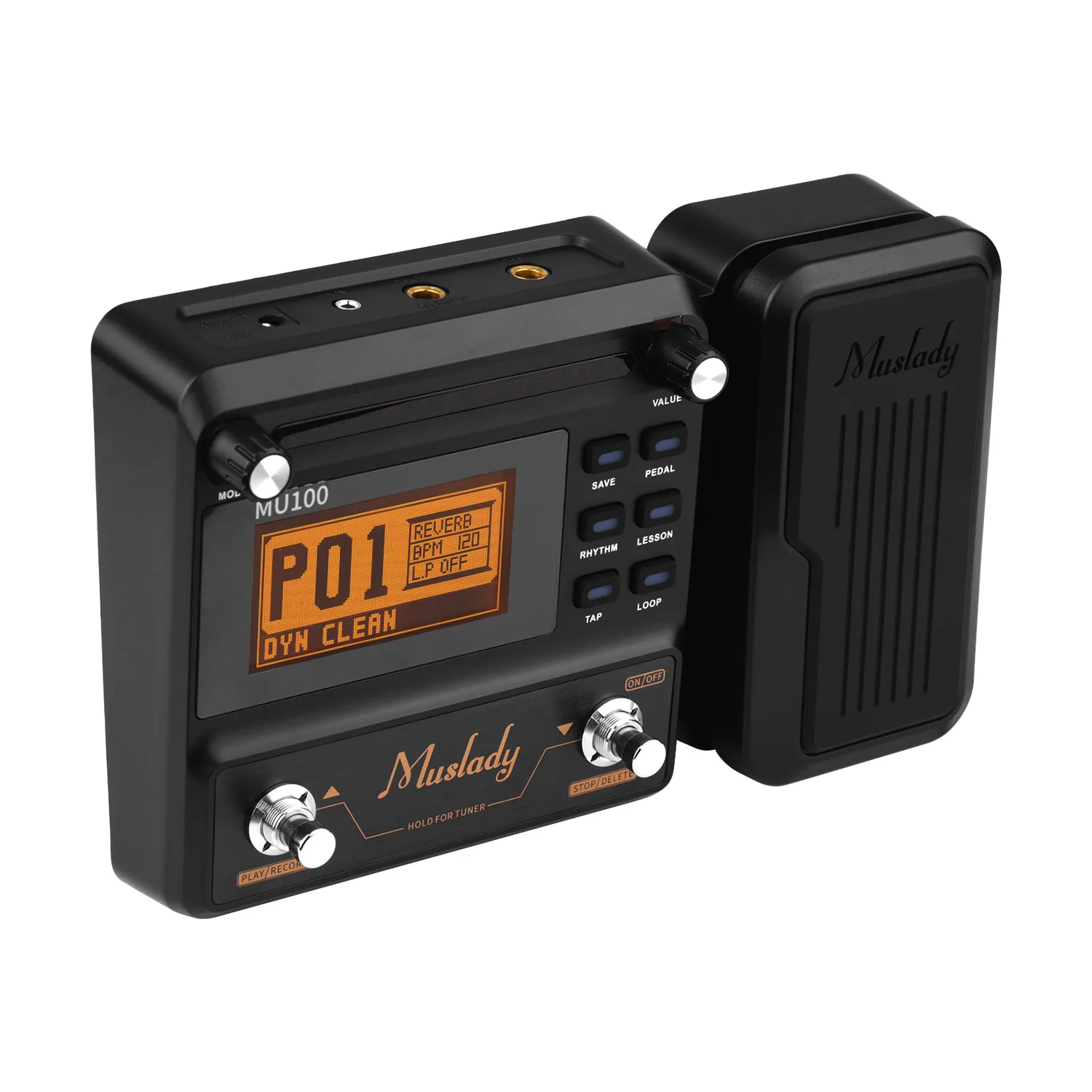 Muslady MU100 гитарный мульти-процессор эффектов Педаль эффектов для электрогитары поддерживает 180s циклическая запись тюнер Tap темп ритм